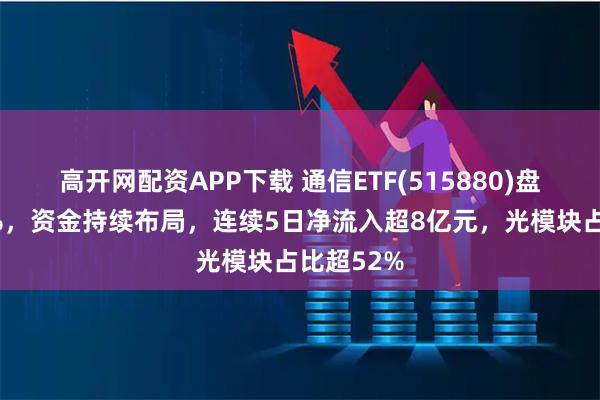 高开网配资APP下载 通信ETF(515880)盘中涨超2%,资金持续布局,连续5日净流入超8亿元,光模块占比超52%