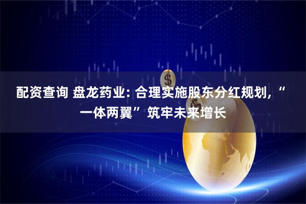 配资查询 盘龙药业: 合理实施股东分红规划, “ 一体两翼” 筑牢未来增长