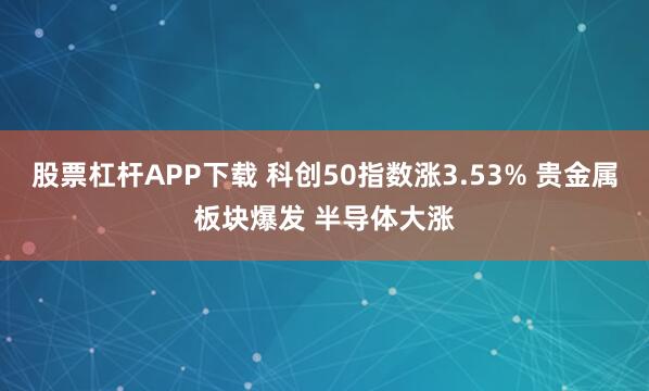 股票杠杆APP下载 科创50指数涨3.53% 贵金属板块爆发 半导体大涨